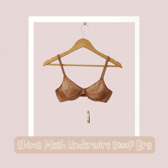 SKIMS ULTRA FINE MESH UNDERWIRE SCOOP BRA - Picture 2 of 2
